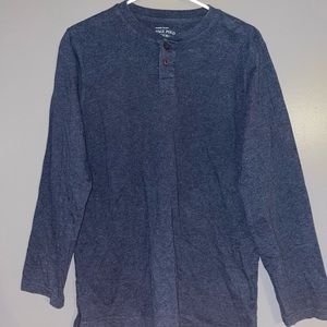 Faded Glory Vintage Polo Navy Blue Long sleeve tee - Large